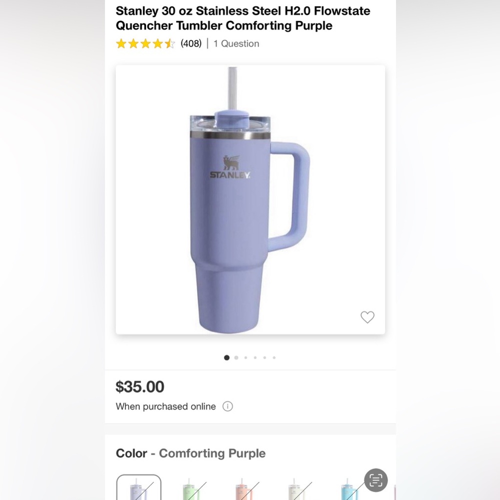 Brand new with tags 30 oz Stanley Tumbler